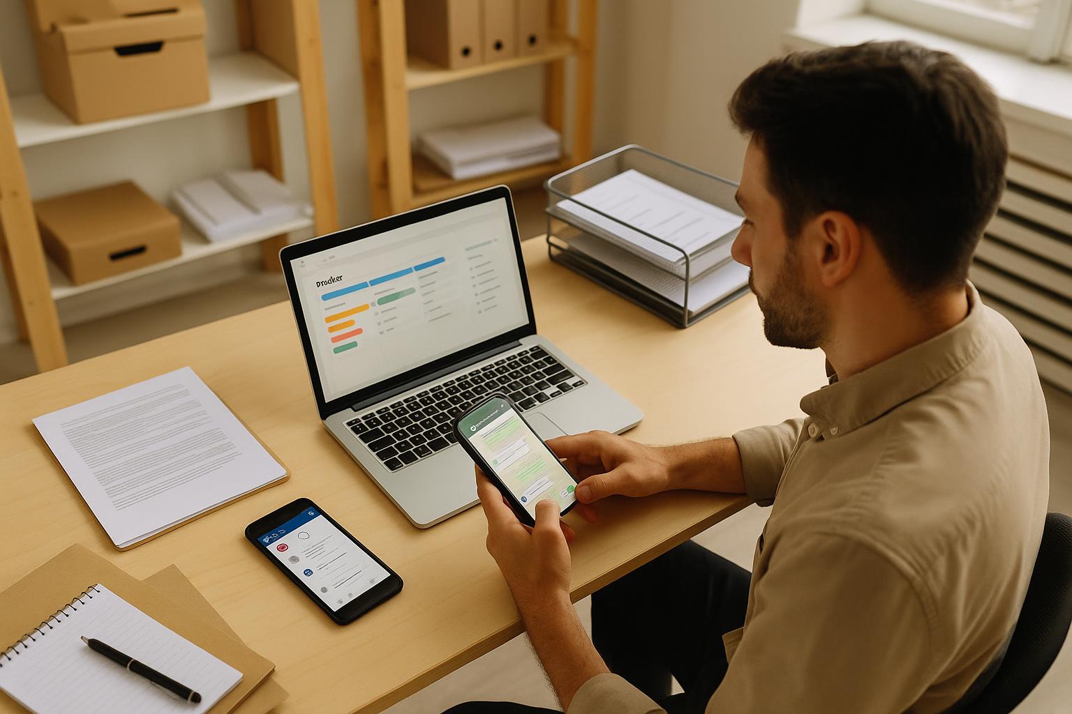 Equipe comercial acompanhando em tela única conversas de WhatsApp, Instagram e Facebook com clientes